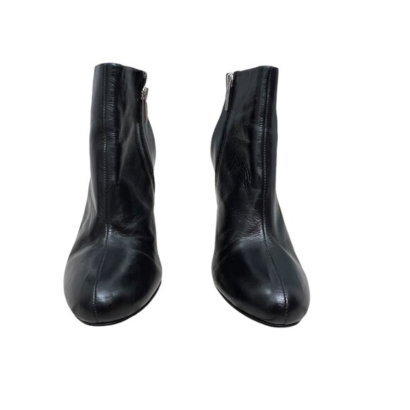 Calvin Klein Sheep Skin Leather wedge platform booties women's size 9.5 - Picture 2 of 7